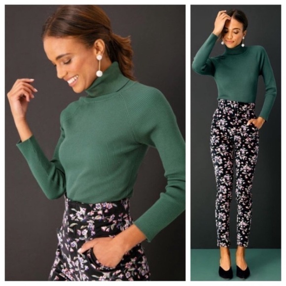 Rebecca Taylor Tilda Velvet Floral High Waisted Pants Size 0 NWOT - Picture 6 of 11